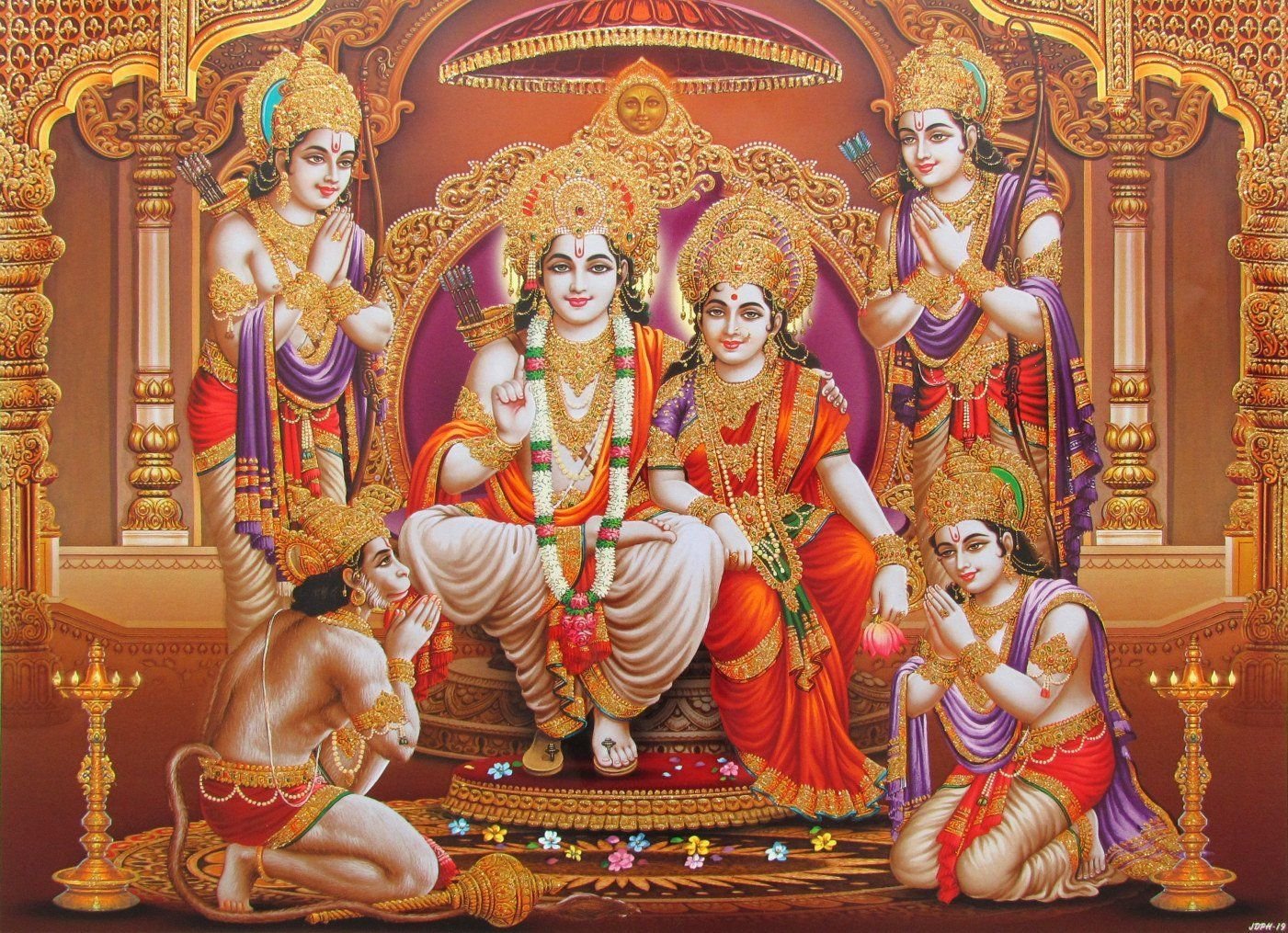 Ram Darbar with Hanuman